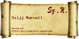 Szijj Marcell névjegykártya