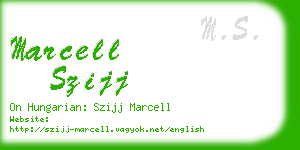 marcell szijj business card